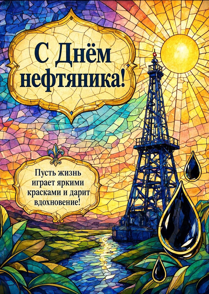 Открытка С Днём Нефтяника #30