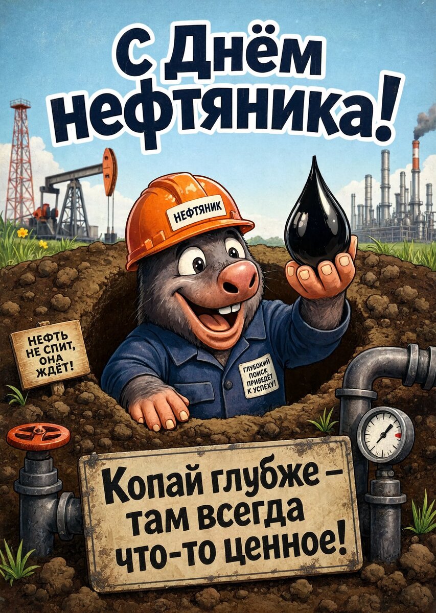 Открытка С Днём Нефтяника #32
