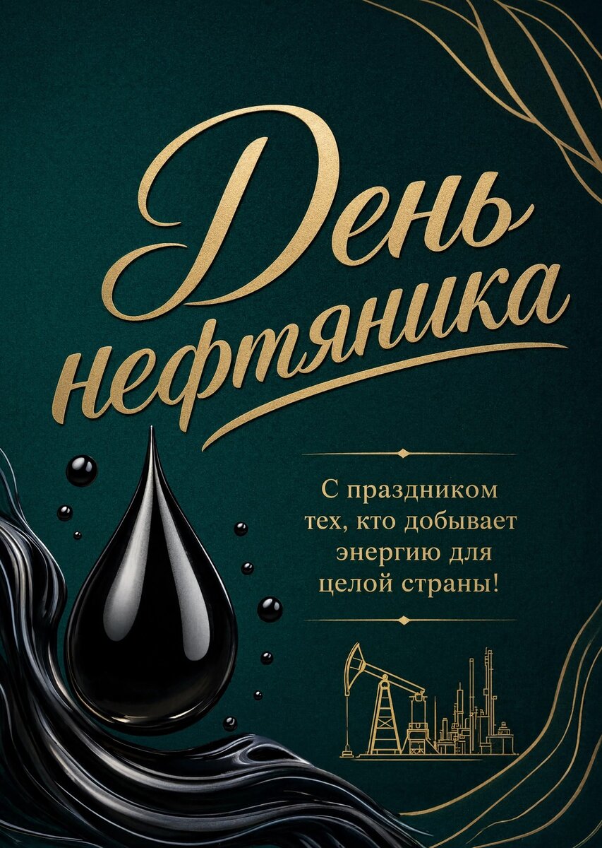 Открытка С Днём Нефтяника #36