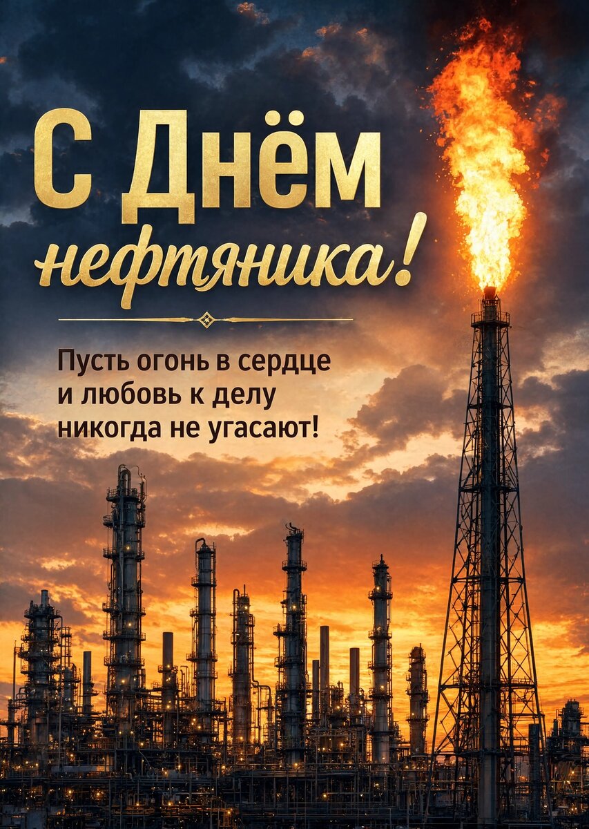 Открытка С Днём Нефтяника #37