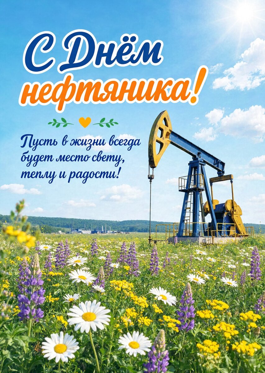 Открытка С Днём Нефтяника #38