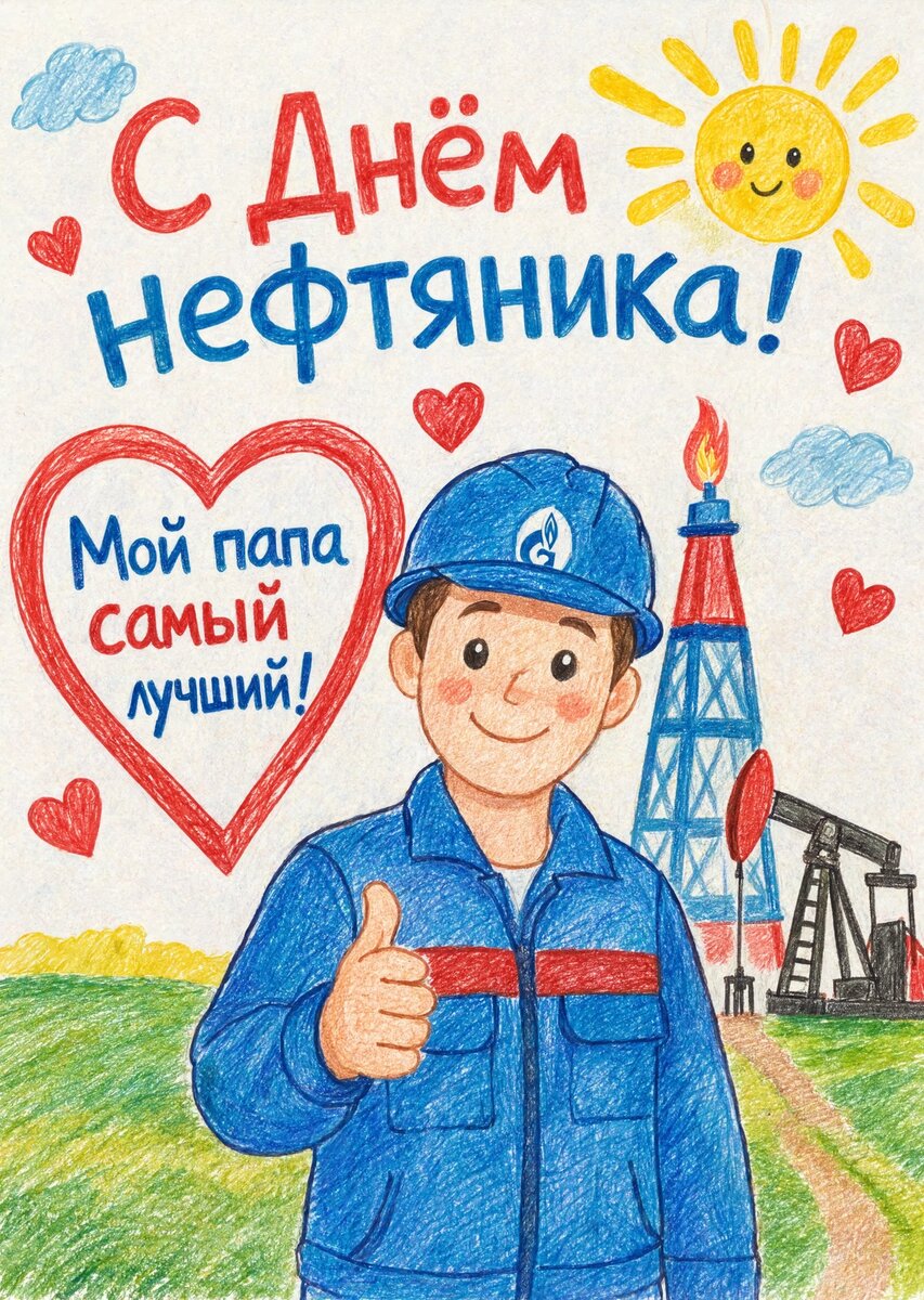 Открытка С Днём Нефтяника #39