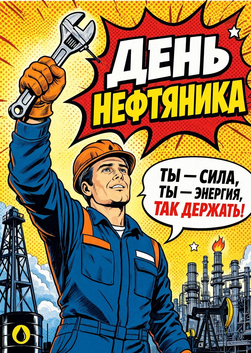 Открытка С Днём Нефтяника #40