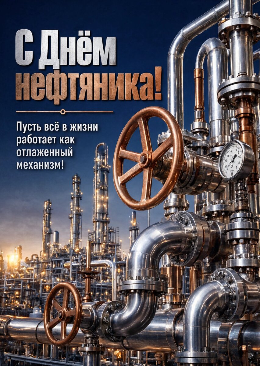 Открытка С Днём Нефтяника #42