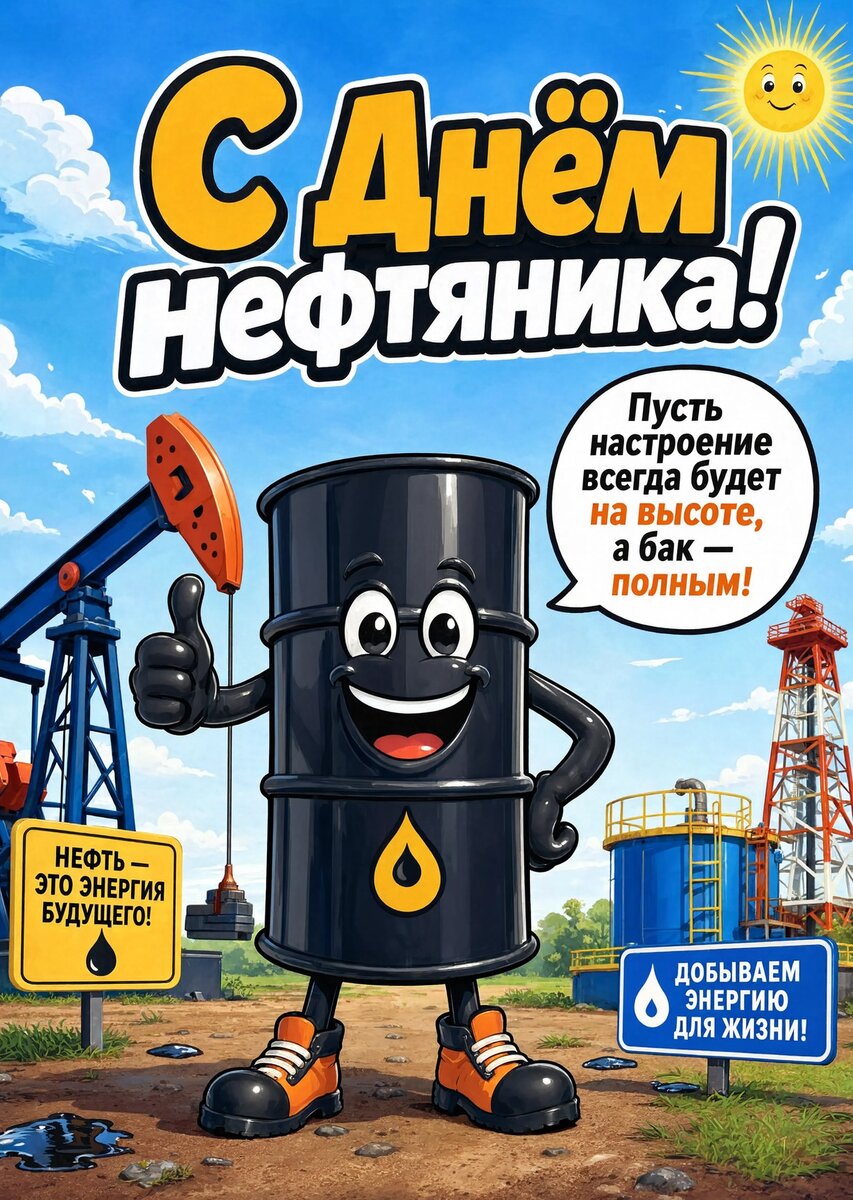 Открытка С Днём Нефтяника #43