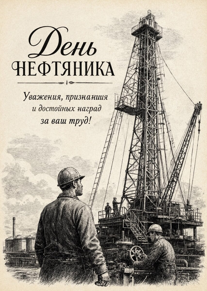 Открытка С Днём Нефтяника #44