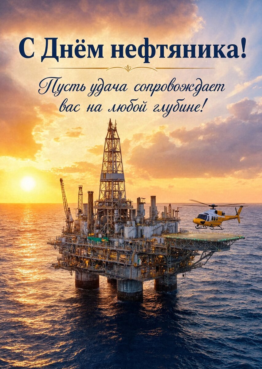 Открытка С Днём Нефтяника #50