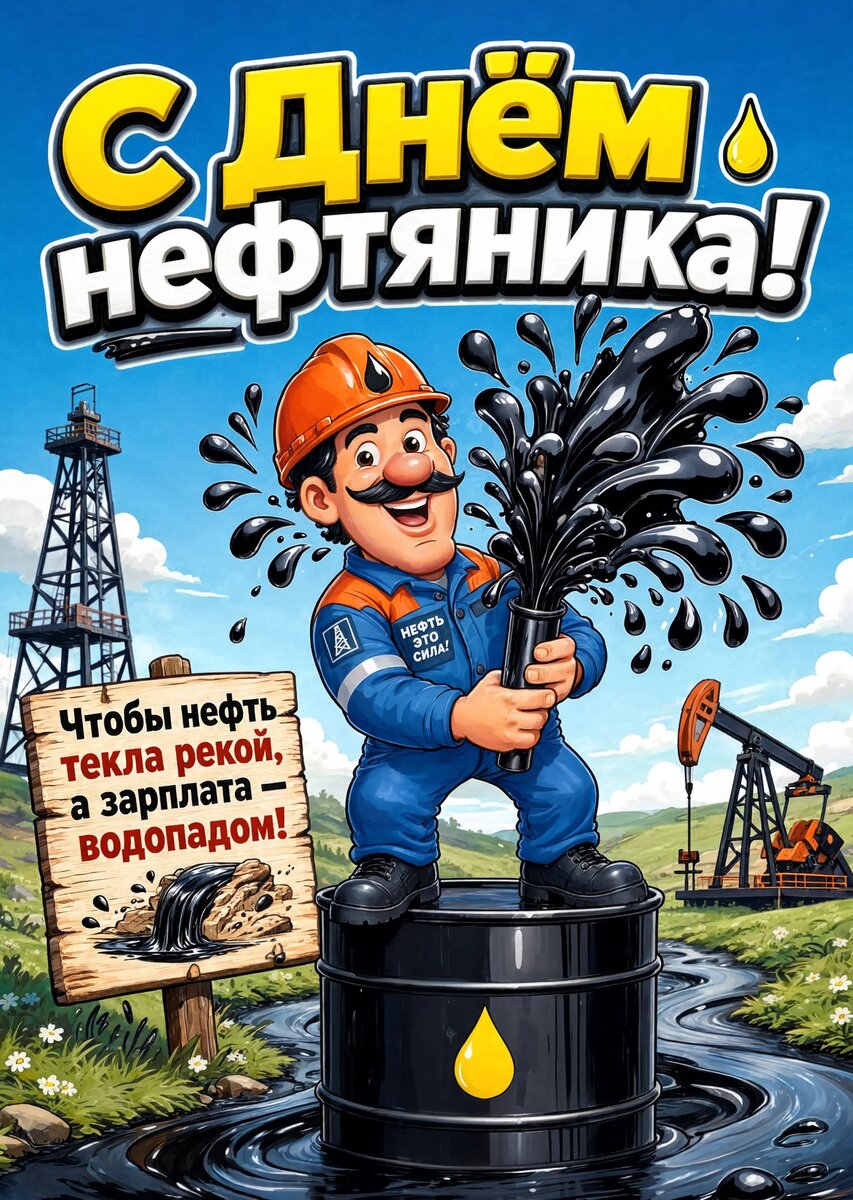 Открытка С Днём Нефтяника #51