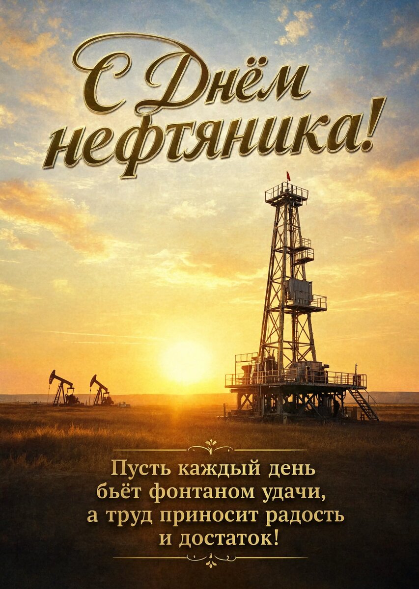Открытка С Днём Нефтяника #52