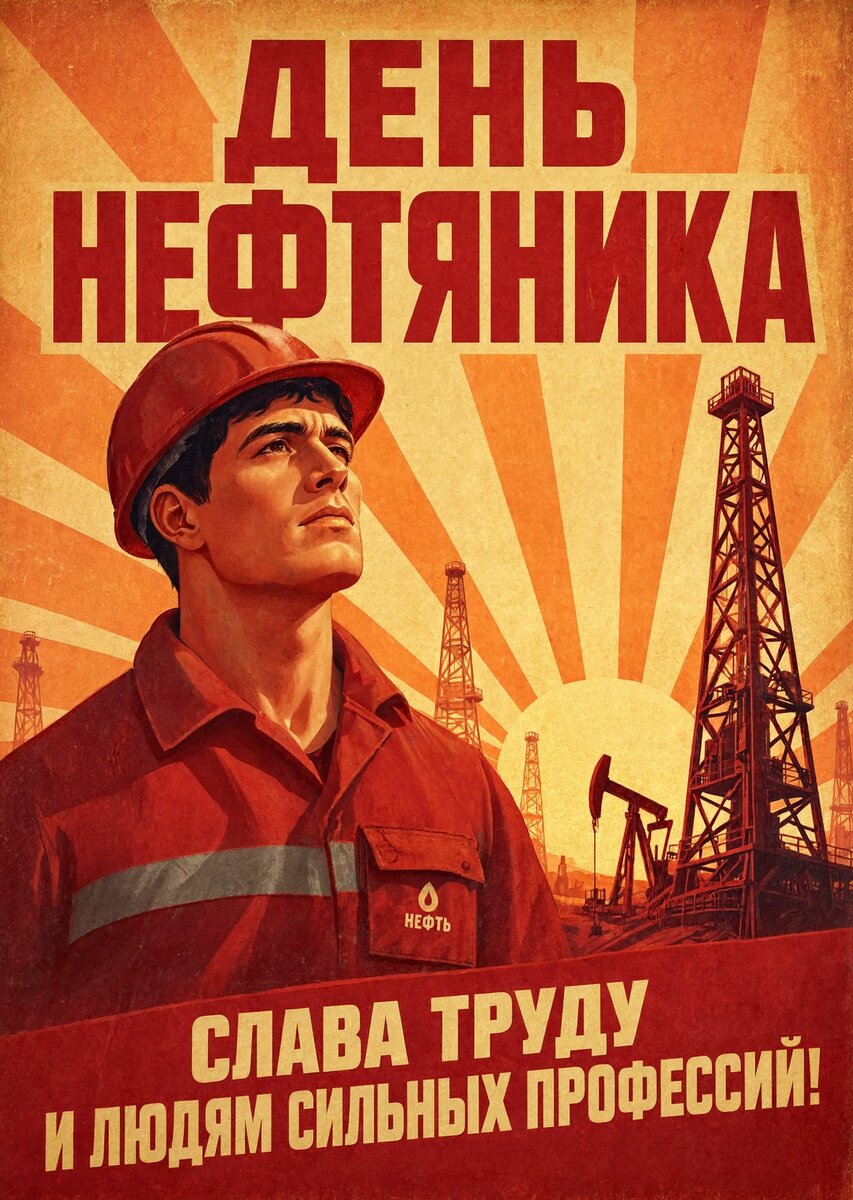 Открытка С Днём Нефтяника #7