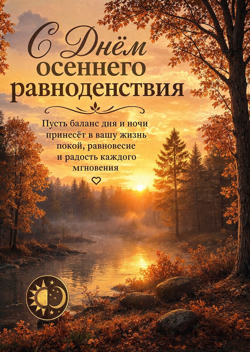 Открытка С днем осеннего равноденствия #11
