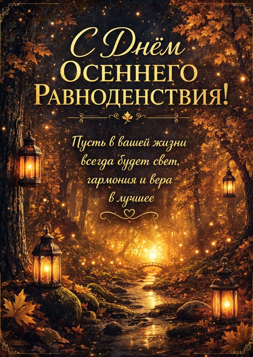 Открытка С днем осеннего равноденствия #12