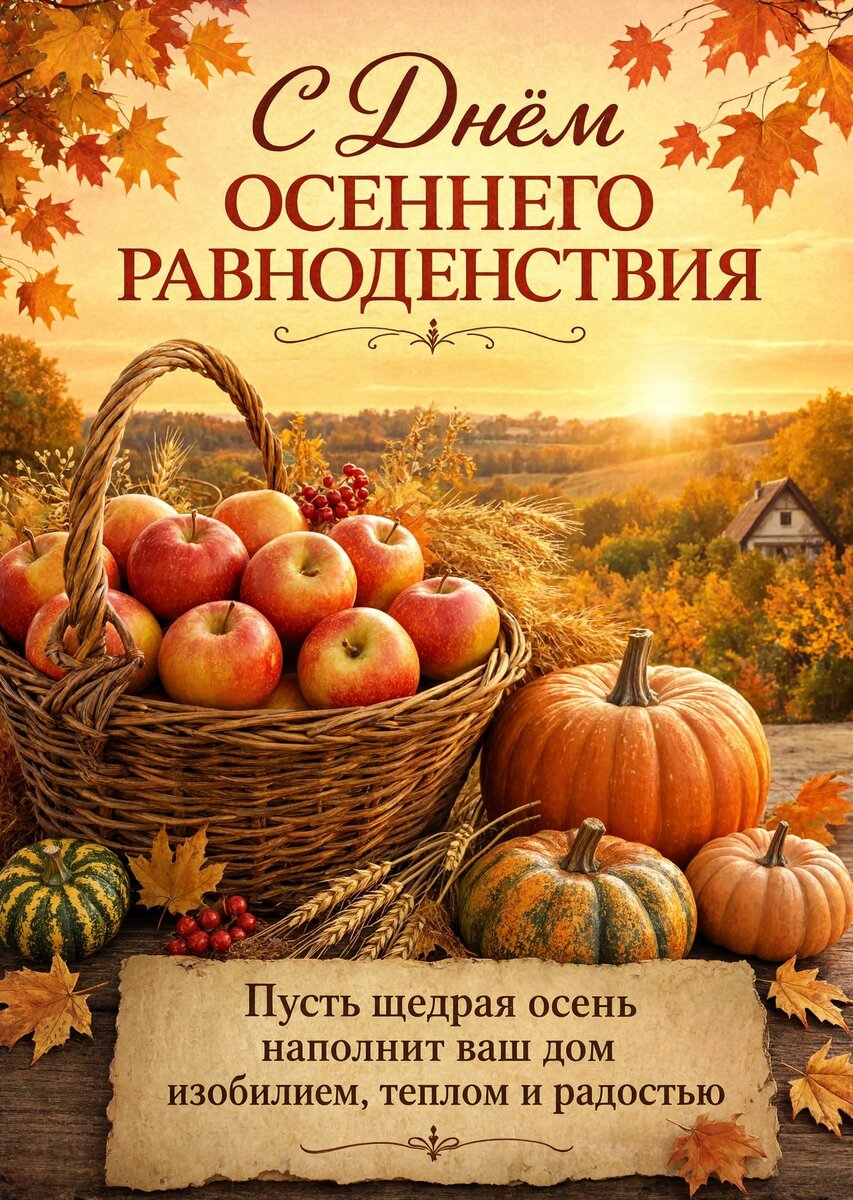 Открытка С днем осеннего равноденствия #13