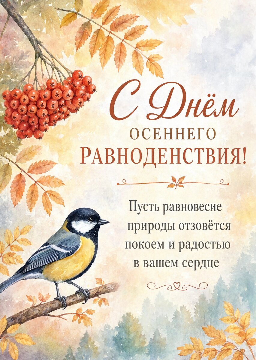 Открытка С днем осеннего равноденствия #16