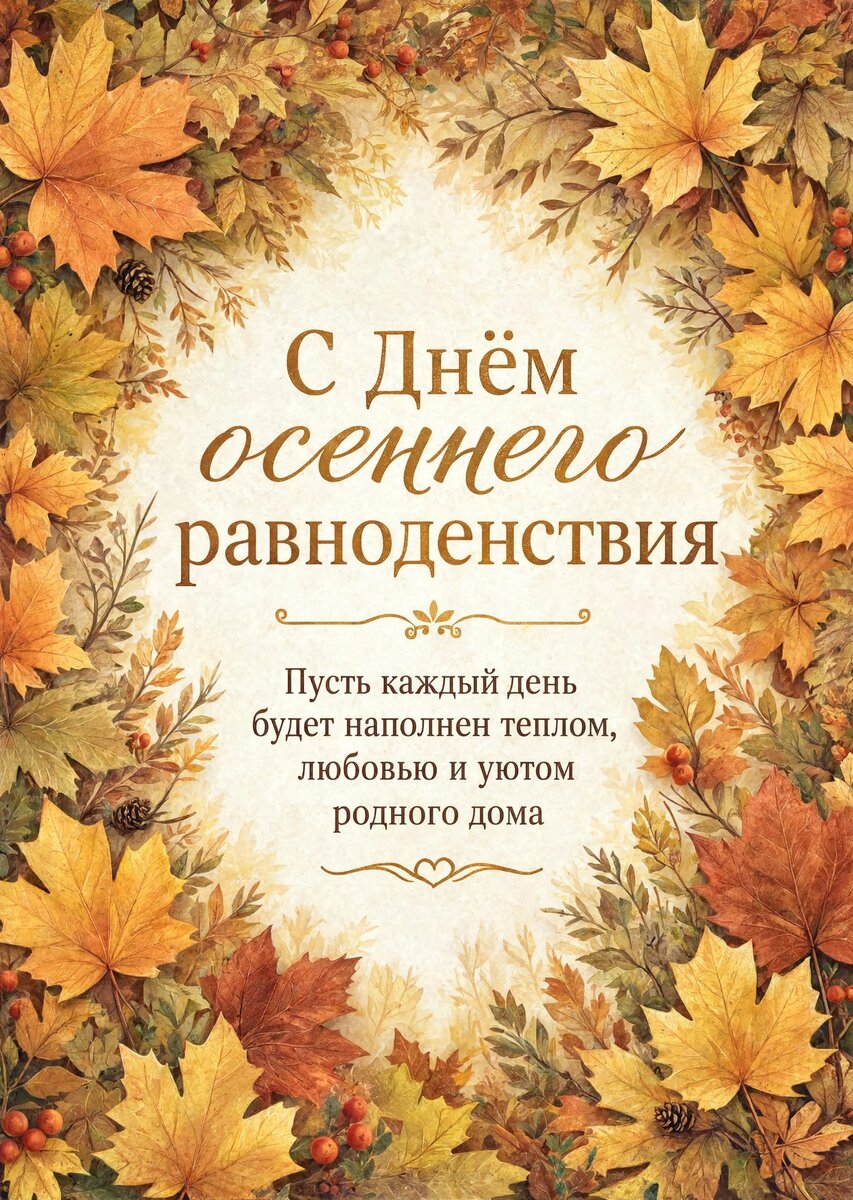 Открытка С днем осеннего равноденствия #17