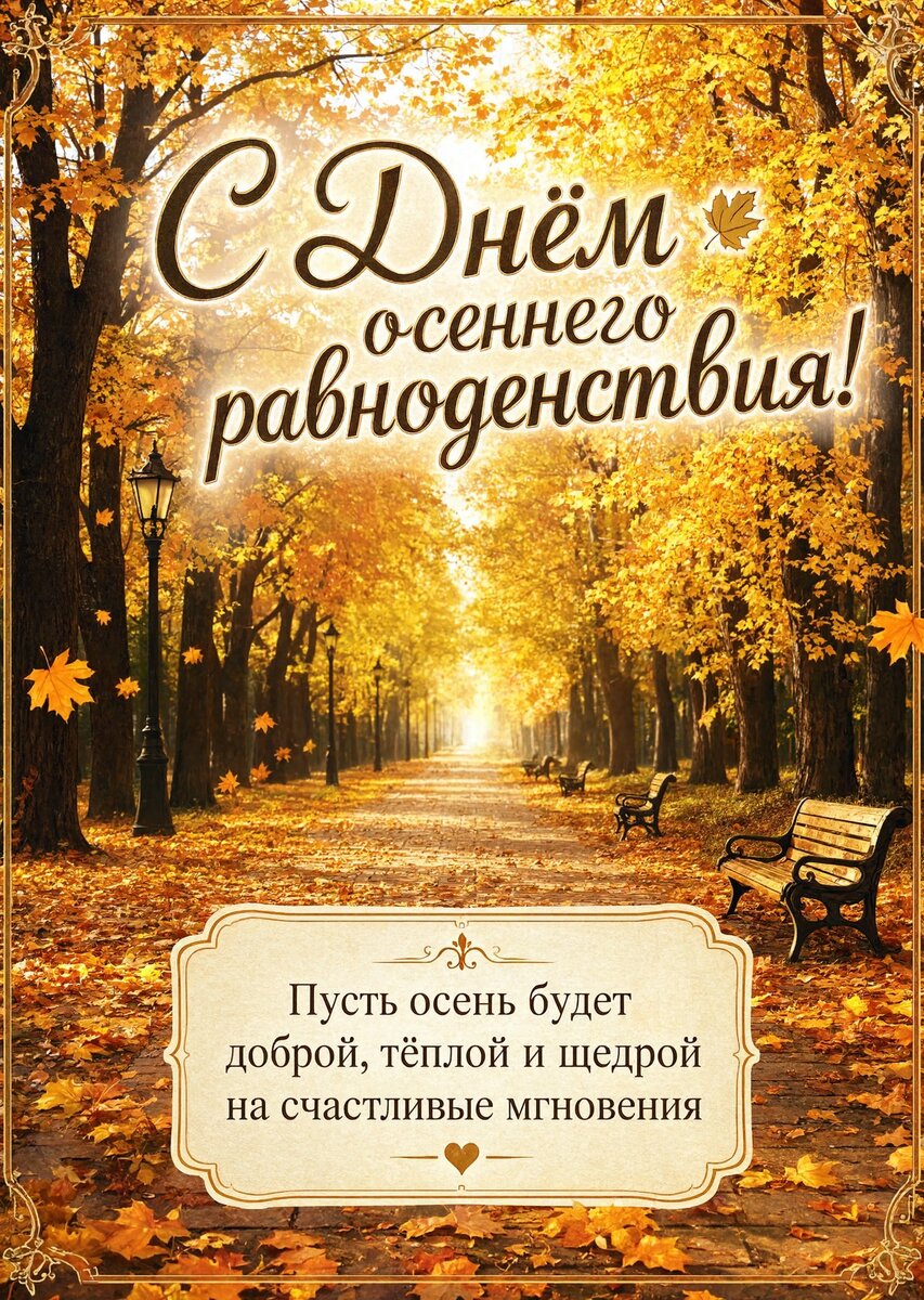 Открытка С днем осеннего равноденствия #20