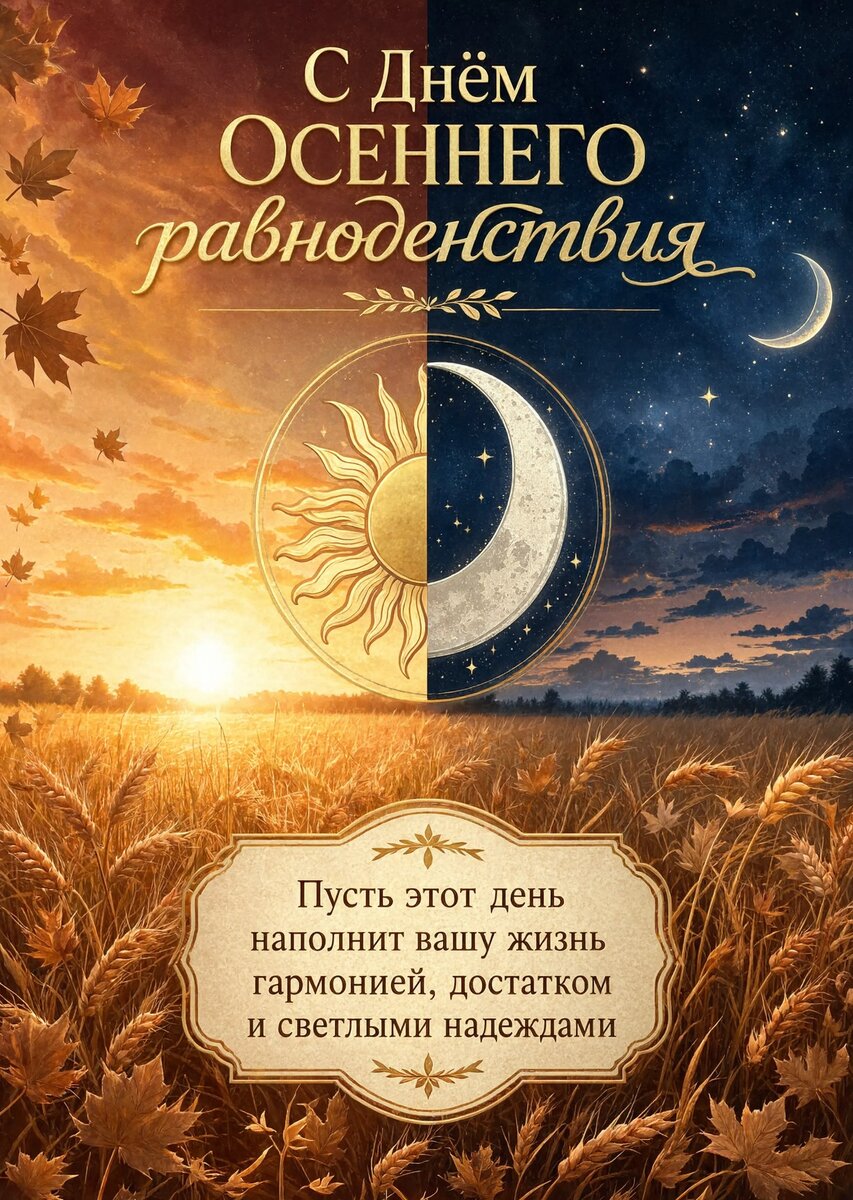 Открытка С днем осеннего равноденствия #21