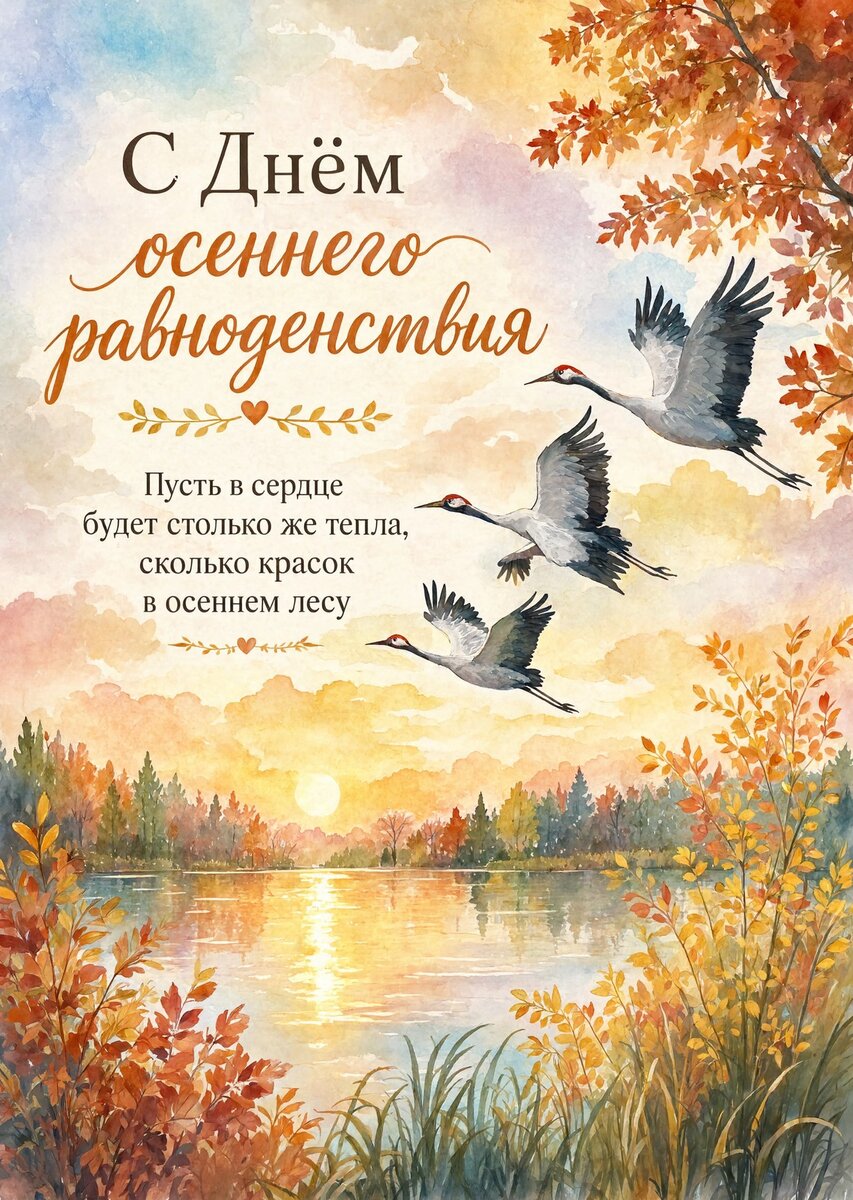 Открытка С днем осеннего равноденствия #25