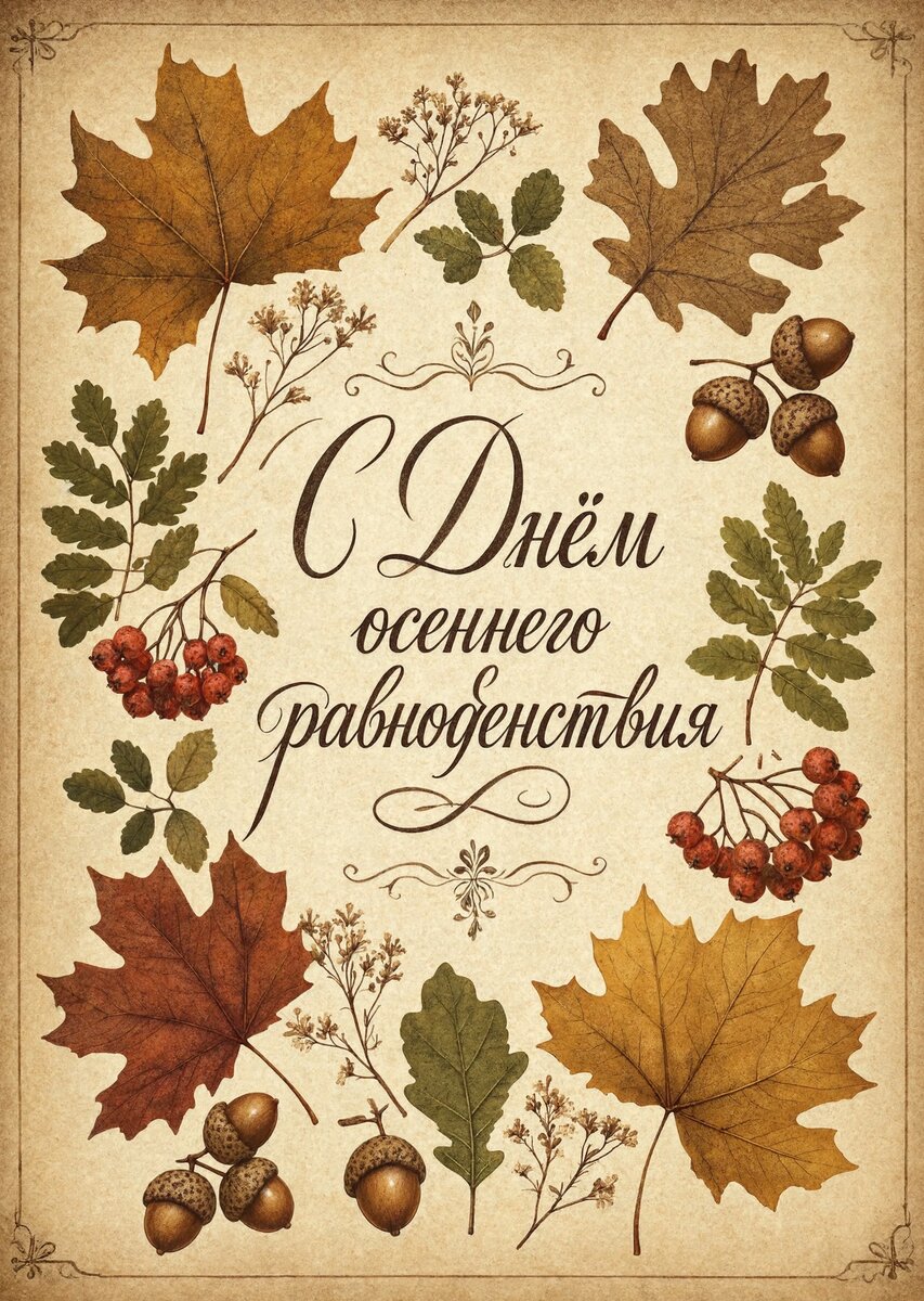 Открытка С днем осеннего равноденствия #27