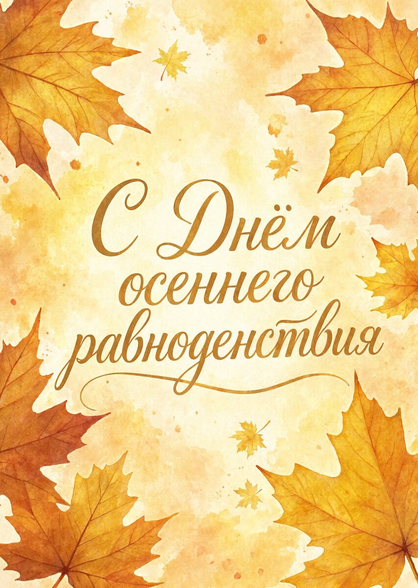 Открытка С днем осеннего равноденствия #30