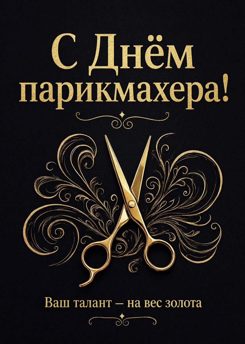Открытка С днем парикмахера #16