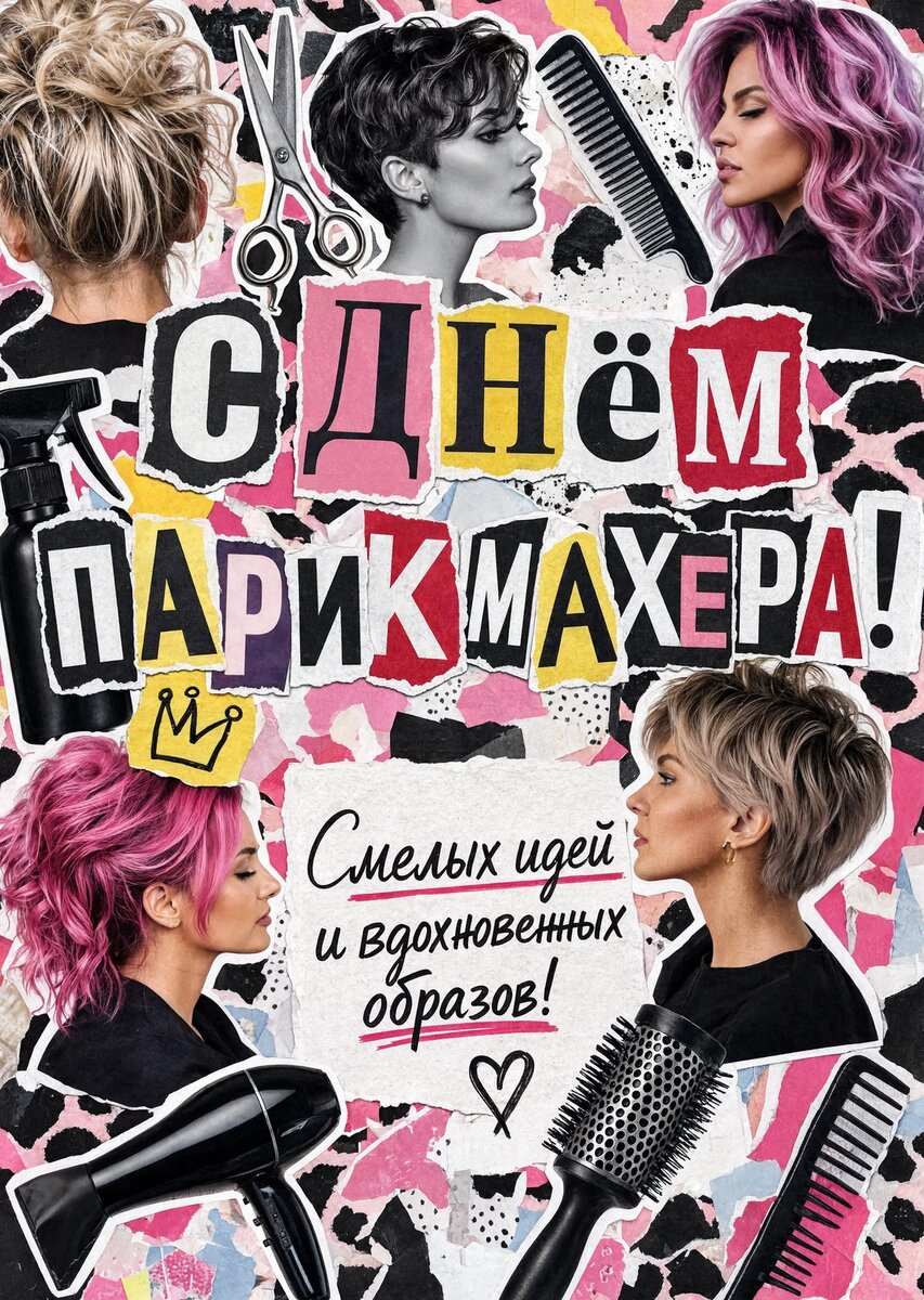 Открытка С днем парикмахера #35