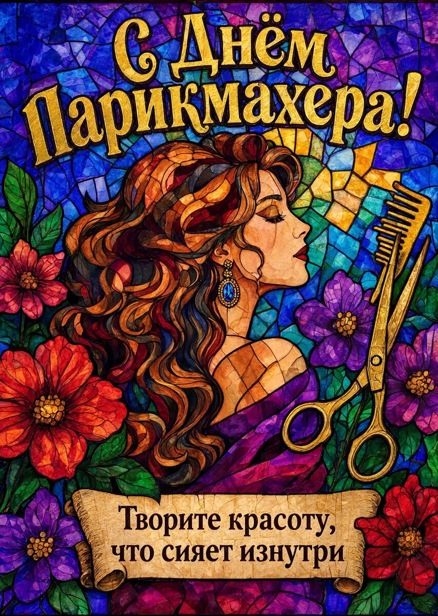 Открытка С днем парикмахера #51