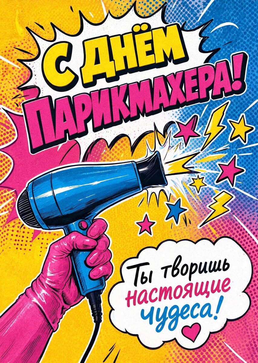 Открытка С днем парикмахера #62