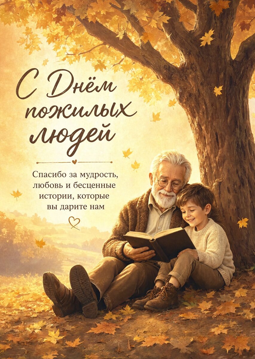 Открытка с Днем Пожилых Людей-13