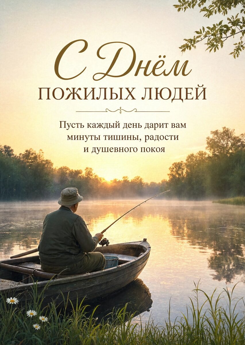 Открытка с Днем Пожилых Людей-17