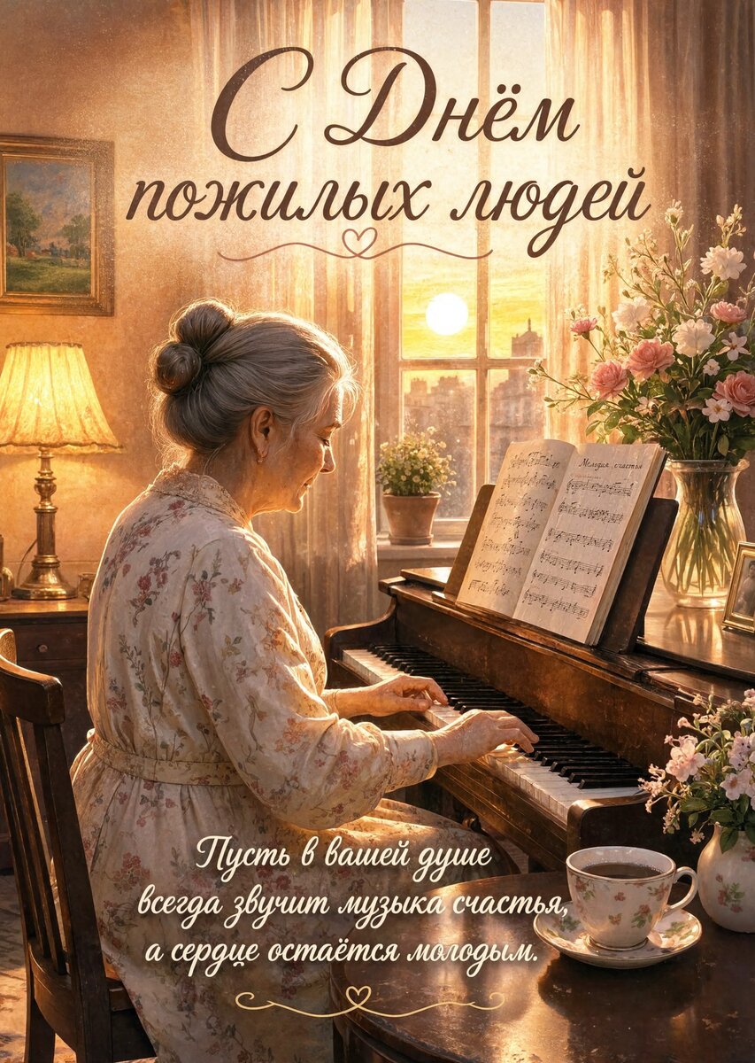 Открытка с Днем Пожилых Людей-18