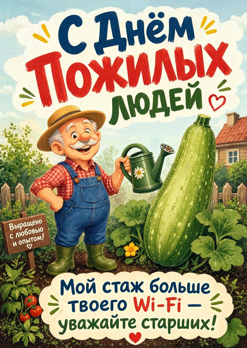 Открытка с Днем Пожилых Людей-23
