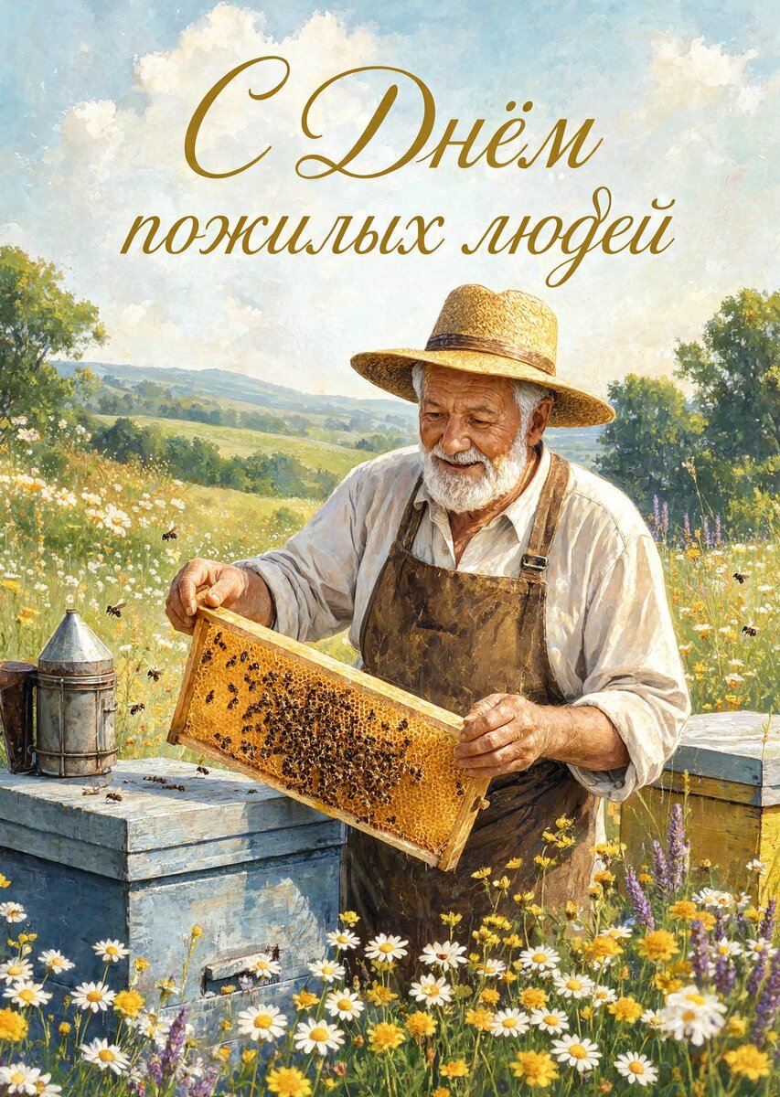 Открытка с Днем Пожилых Людей-26