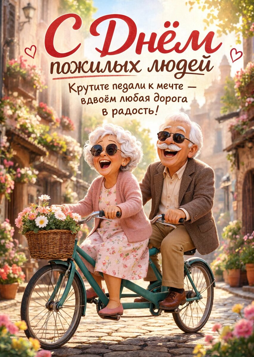 Открытка с Днем Пожилых Людей-8