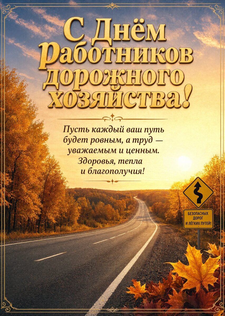 открытка с Днем Работника Дорожного Хозяйства-12