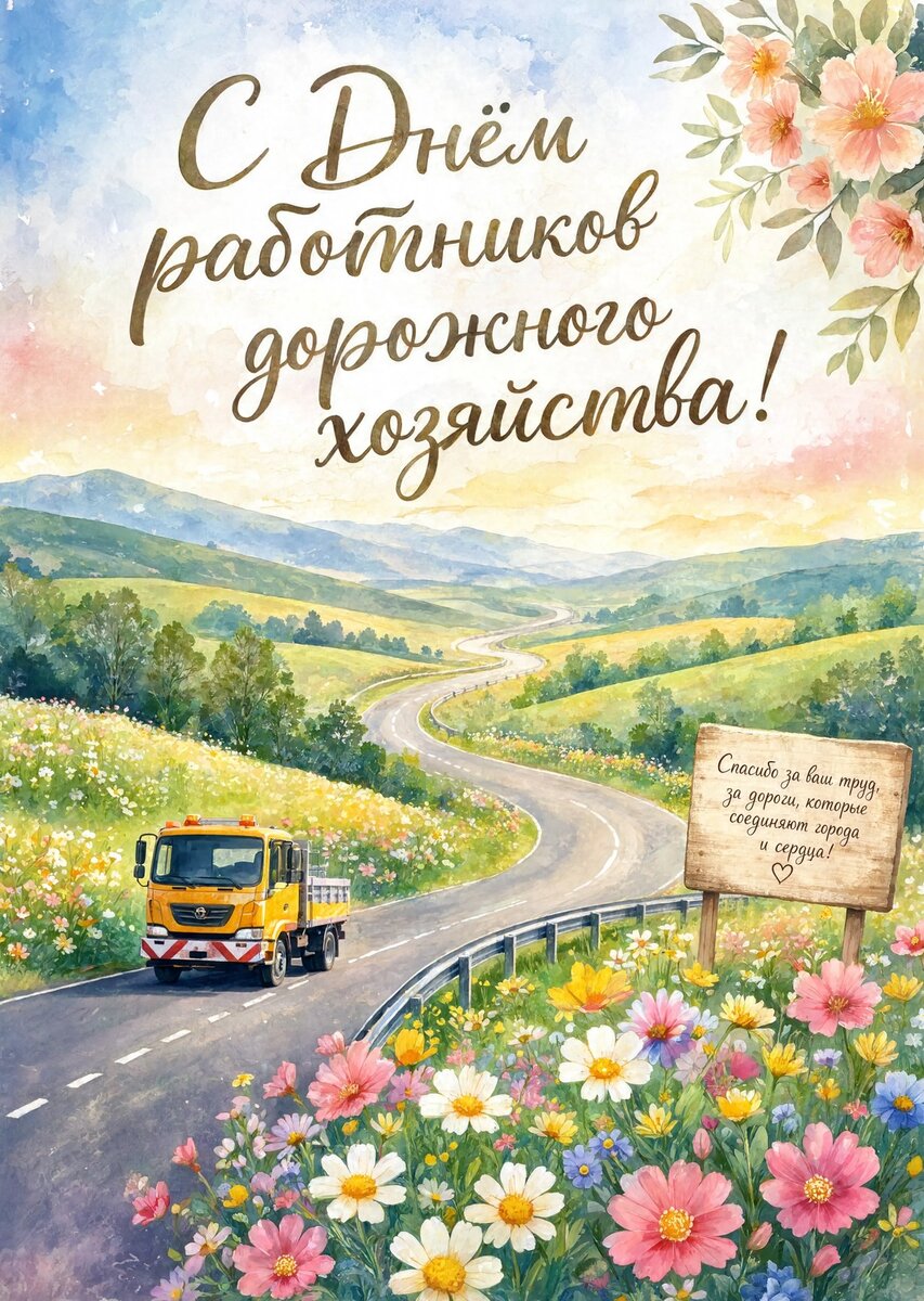 открытка с Днем Работника Дорожного Хозяйства-16