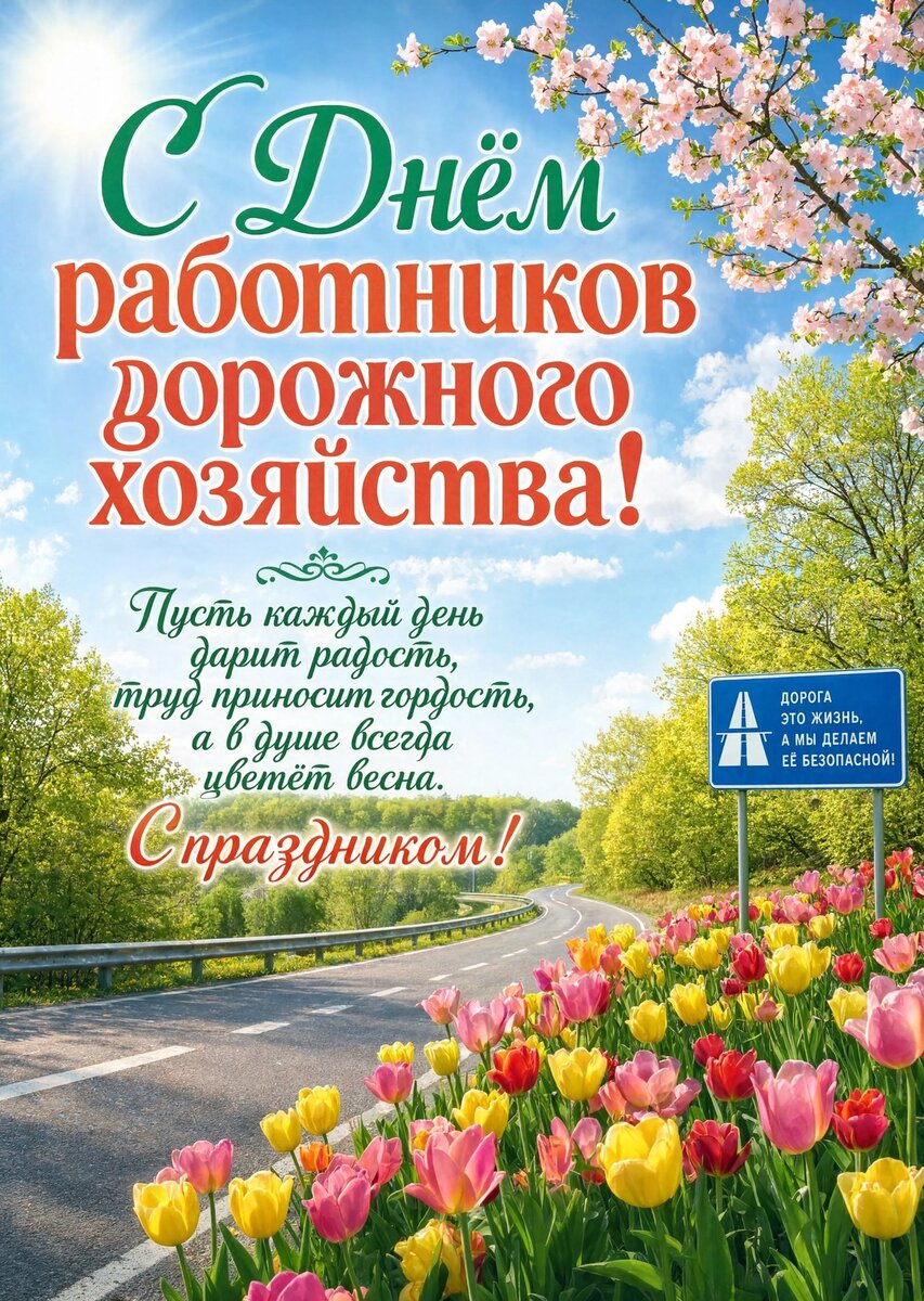 открытка с Днем Работника Дорожного Хозяйства-19