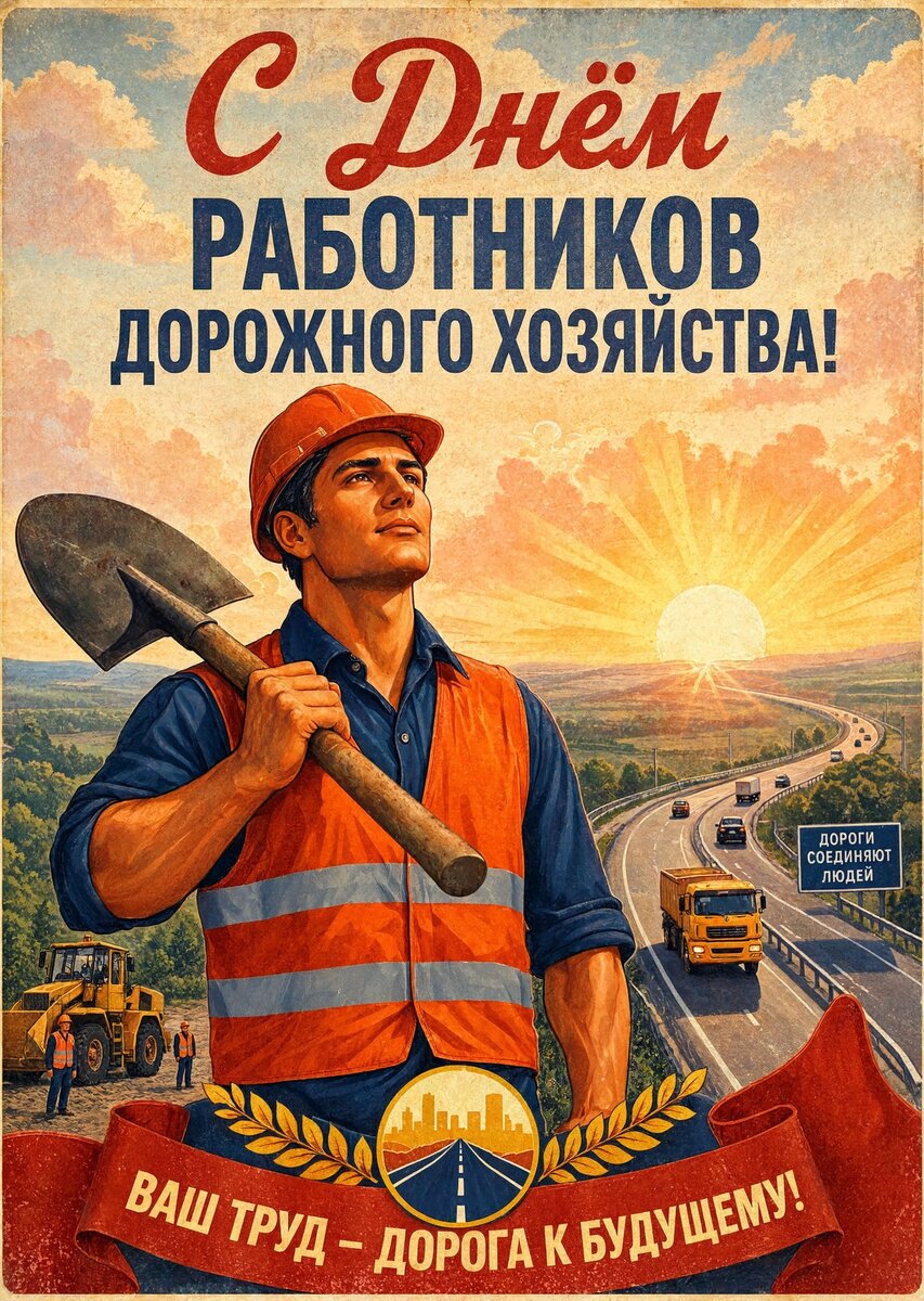 открытка с Днем Работника Дорожного Хозяйства-20