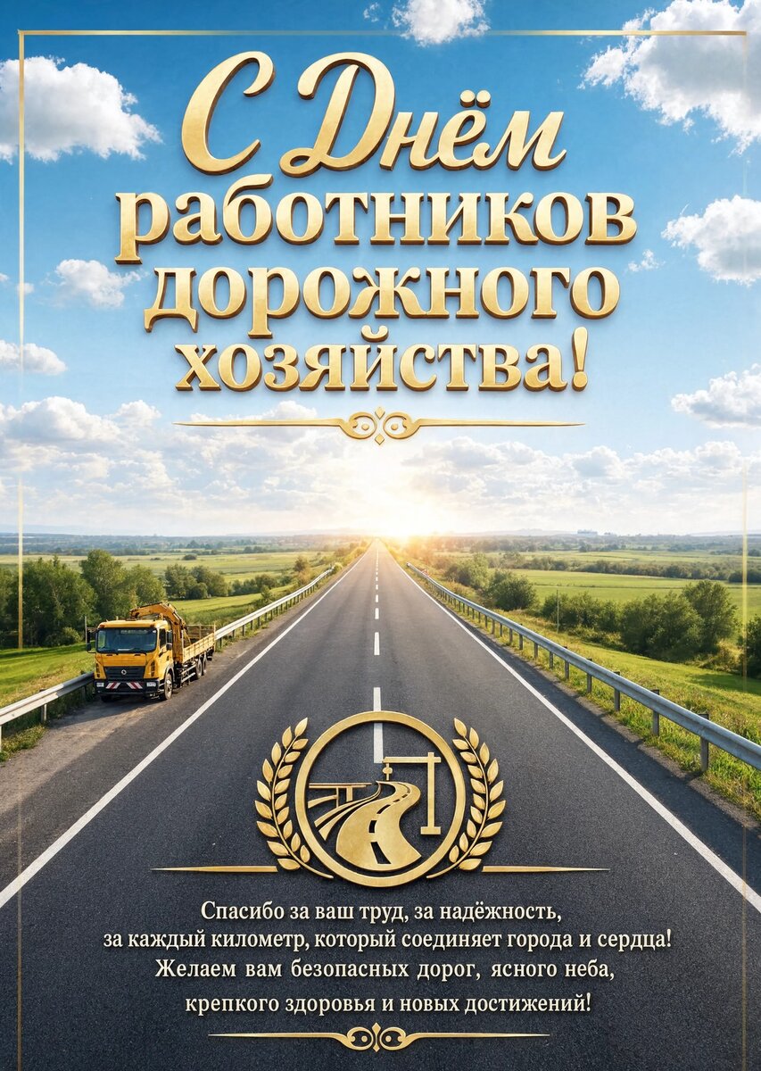 открытка с Днем Работника Дорожного Хозяйства-3