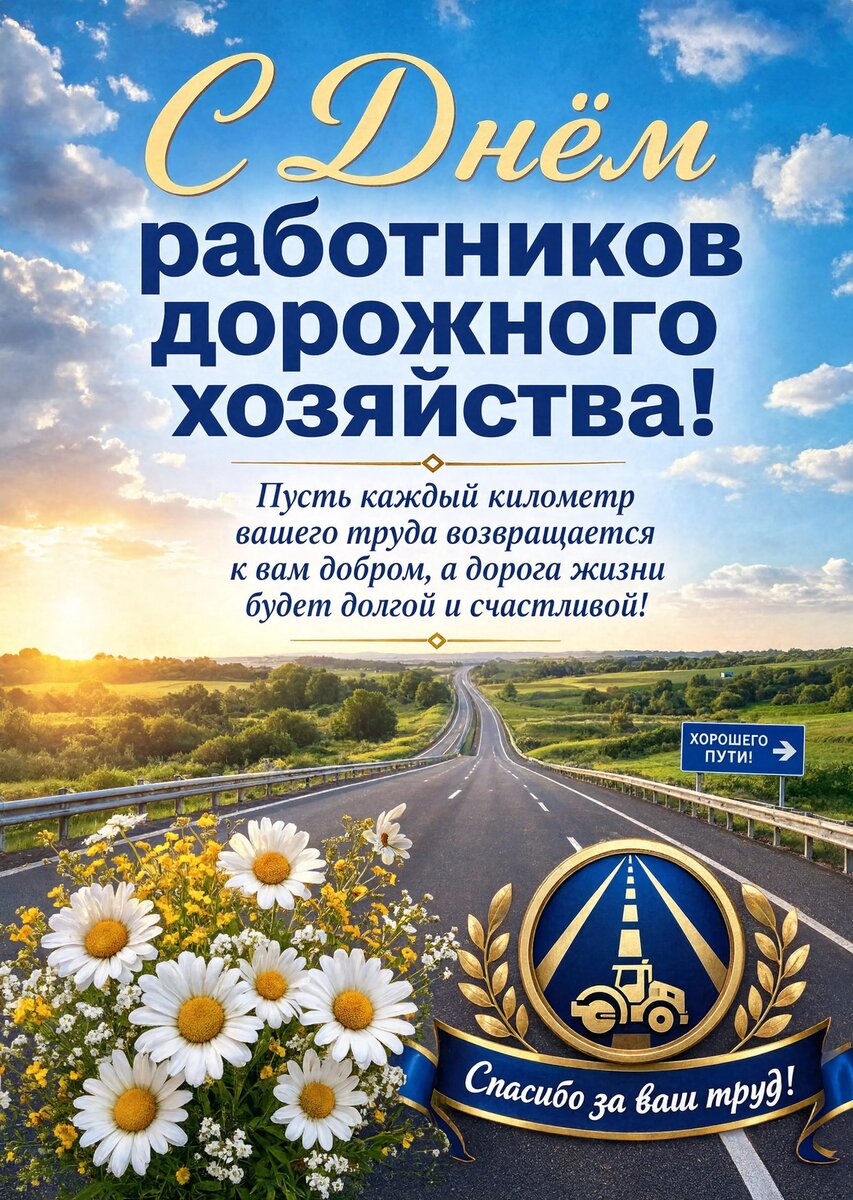 открытка с Днем Работника Дорожного Хозяйства-4