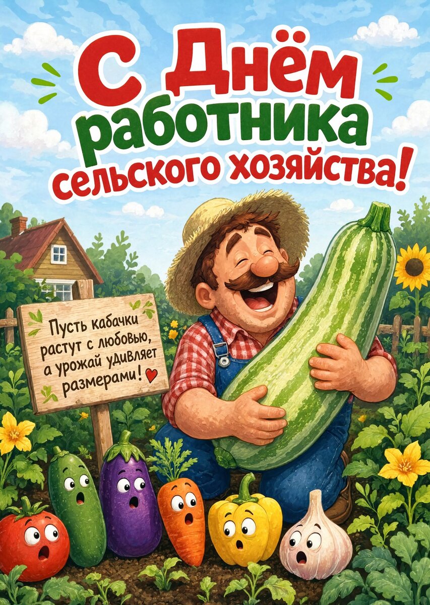 открытка с Днем Работника Сельского Хозяйства-19