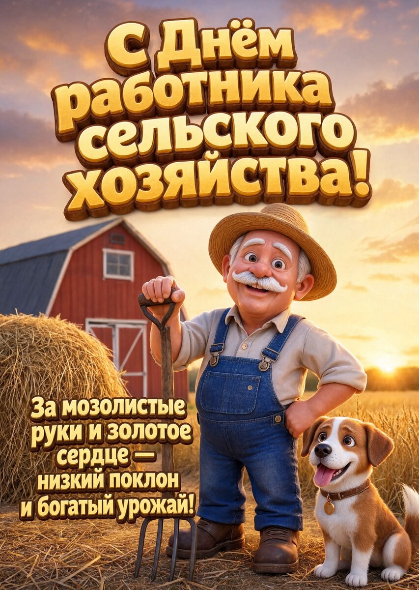 открытка с Днем Работника Сельского Хозяйства-5