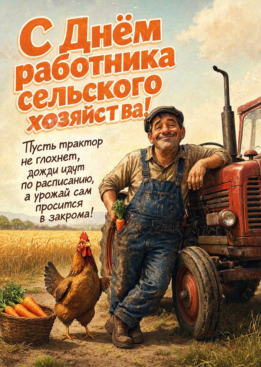 открытка с Днем Работника Сельского Хозяйства-8