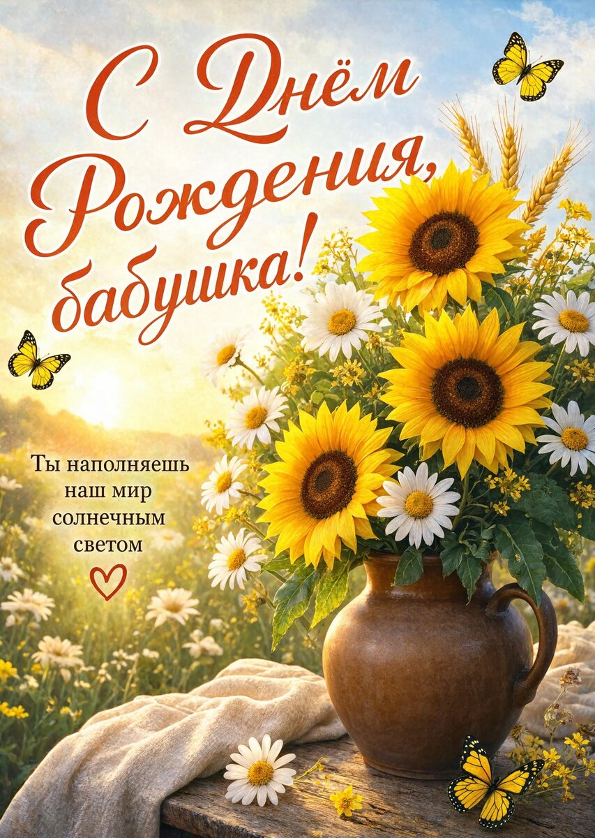 Открытка "С днем рождения бабушка #102