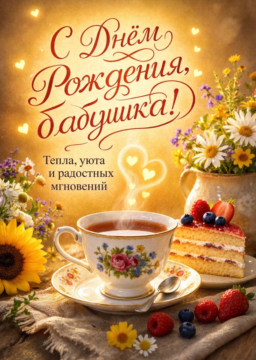 Открытка "С днем рождения бабушка #107
