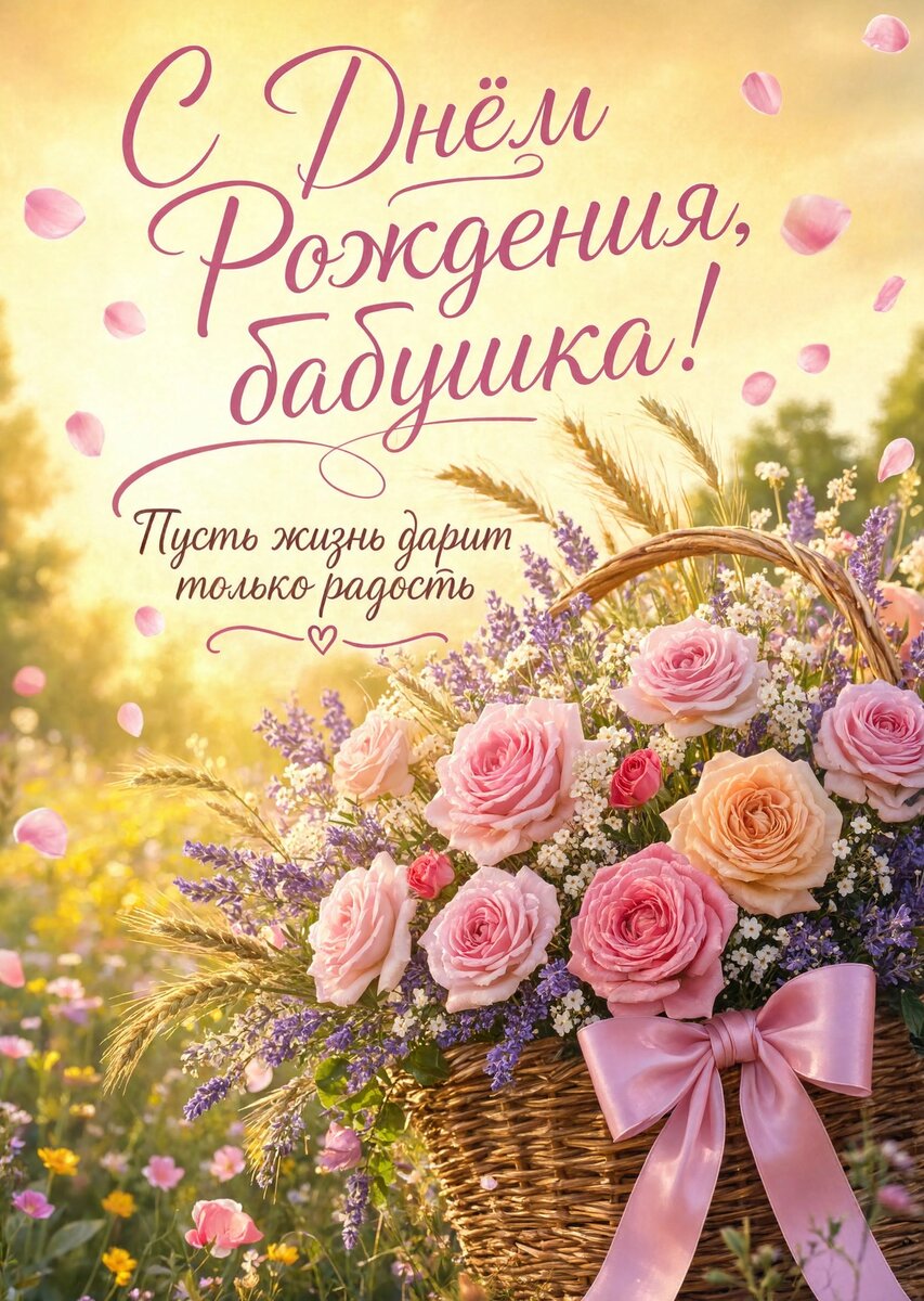 Открытка "С днем рождения бабушка #108