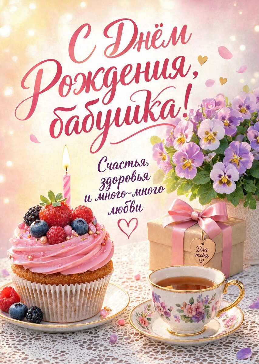 Открытка "С днем рождения бабушка #111