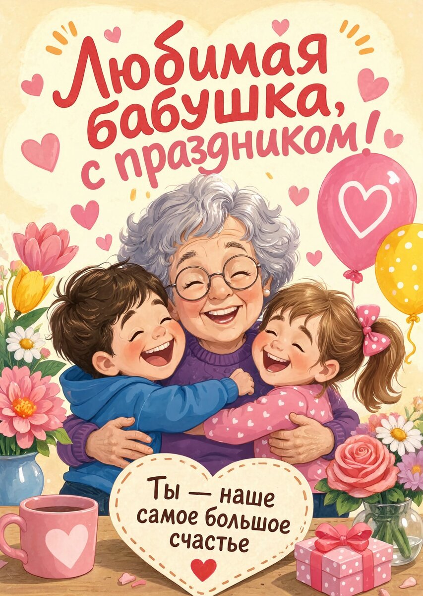 Открытка "С днем рождения бабушка #115