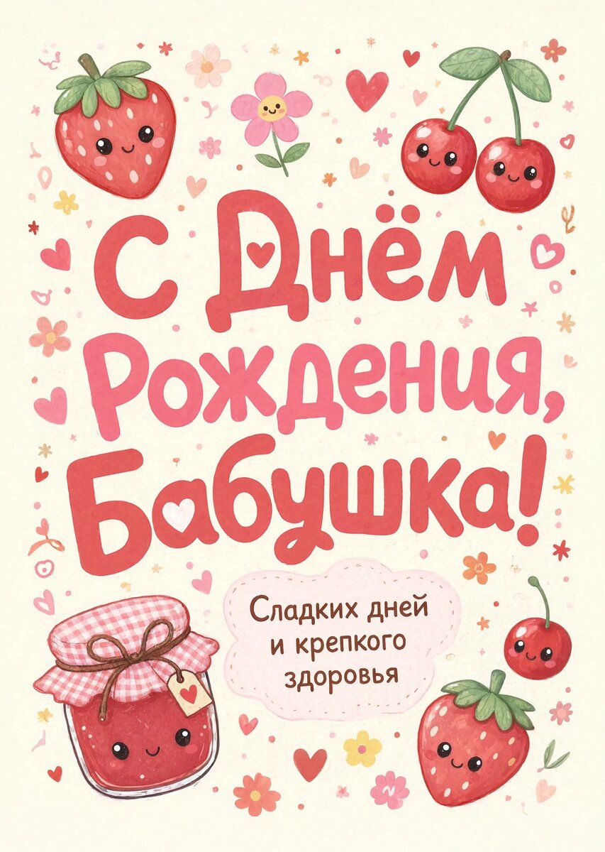 Открытка "С днем рождения бабушка #12