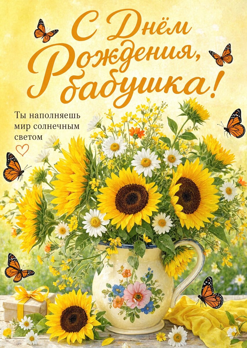 Открытка "С днем рождения бабушка #120